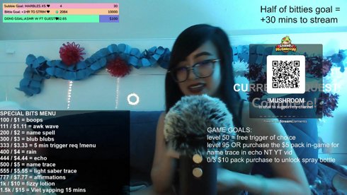 ASMR | Slime, Bath Hairband, Coconut, Visuals !mushroom !yt !vods !socials
