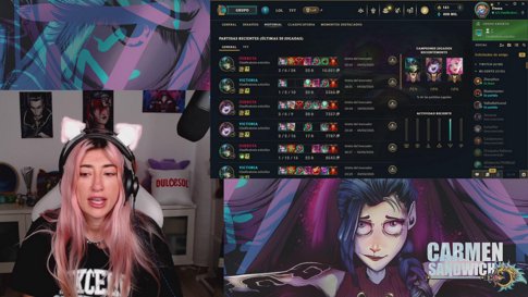 sexy girl jugando al lol en master