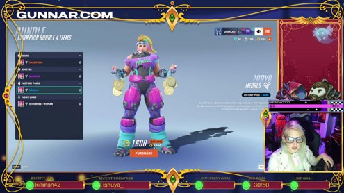 !DROPS Casual Overwatch gameplay, Music Festival Skins are here~ #GunnarPartner #OverwatchPartner