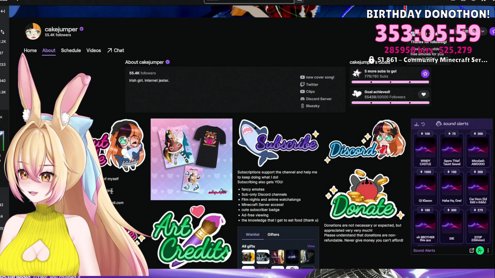 🩷AWAWA🩷🎉BIRTHDAY-ATHON DAY 18🎈 I  @dejavudea I !timer !merch !donothon !fartjar !twitchrecap