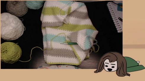 [18+] Low Energy~ Crocheting a Baby Blanket Day 027403578620376450872364