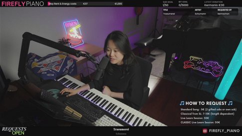 Grand piano is back!🎹🧡 !how !sl  @firefly_piano