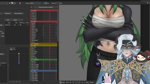Live2D rigging because my hand hurts