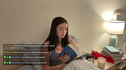 study break talking with chat | !socials