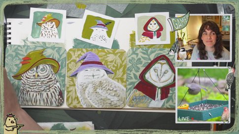 painting magical owls yepppp