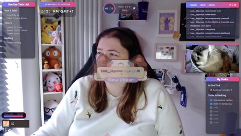 [55/5] Rise and Grind /w Cat Cam!😤 | Pomodoro with Lofi 🍅🎶 | SWM | [CC, UK/ENG] | !sweet🫡