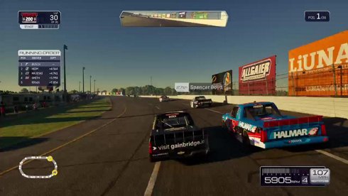 Practicing for the KMR Truck Series Race (on Quick-Races Mode)