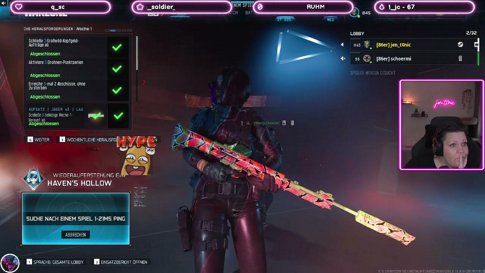 Waffe leveln 💜 [üVÖRZIG] ~ Bin zu fett, fürn nacktes Bein aufm Stuhl, sorry. 💜