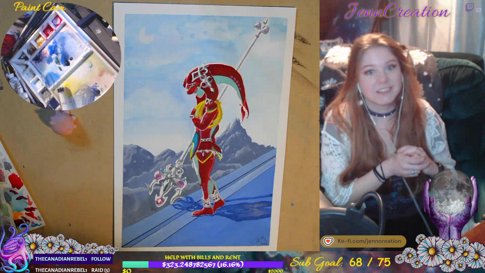 Zelda Fanart - Watercolor painting of Mipha - Watercolor Ink and Gouache