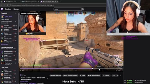 Gczinha hoje  GC 14-FACEIT 5-PREMIER-16K   15 sec !comandos !clip