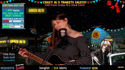 ✨ CRAZY AL'S LIVE MUSIC + TRINKETS SALE!!! ✨ (A Community Currency Special Event) | !songlist !deals