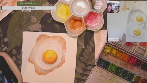 A Watercolour Co-Stream with KaseySnowArt! Let's Raise Money for Rainbow Railroad! - !donate !socials !patreon !shop