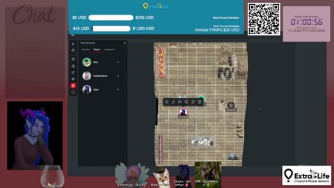 Extra life time!!! with @sylinmoon on @venturettrpg and @twofresh4u