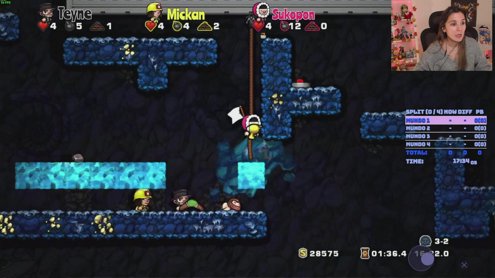 [ESP/ENG] 💙Spelunky Coop No Damage PB1💙