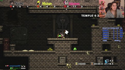 [ESP/ENG] 💙Spelunky Coop No Damage PB1💙
