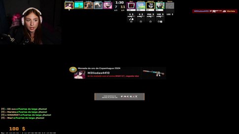 Sexy señorita raggeando en faceit🙏🏻🌸 !ELO