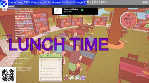 [ENG/FR] GAME OVER T1D Fundraiser! !t1ddonate - Full Day Productive Space 50/5 POMOS, Come Vibe! (muted but chatting)