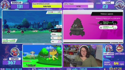 ✨J5-SUBATHON SHINY DEX 6G✨avec Viewers 64/69✨Attrapons les TOUS🎉!6G