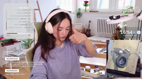 Quiet Co-Work Painting | Pomodoro 40/10 | !task !done