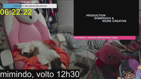 Live 48h + subathon 48h <3 1 sub = 5m / 100 bits = 7m / 1 real = 1m | !pix