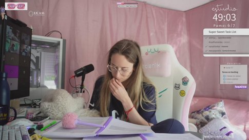 SWM 💗📓🎧| estudia o trabaja en compañía | sonido ambiente y Lofi Girl | 🍅 Pomodoros 90' y 60'| ⏰!horario| !comandos ₍ᵔᵕ̳ᴥᵕ̳ᵔ₎っ♡