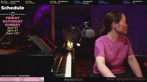 🌷🌱🌼🌸🌹🌻A Piano Stream @Pianistmiri !LL (Live Learn) !sr (Song Request) !sl (Song List)