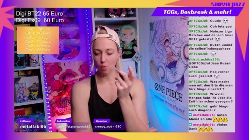 🔴 LIVE!!💥 One Piece, Pokemon, Digimon uvm!  TCG Goddess mit Boxbreak Roulette!