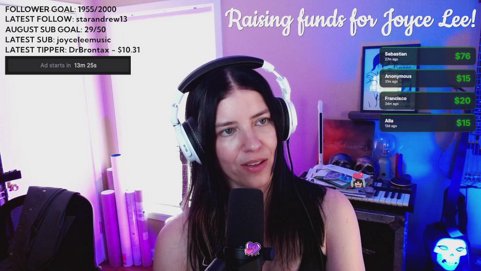 BONUS STREAM: Playing music in support of @joyceleemusic who needs our help! Live learning one of her songs today