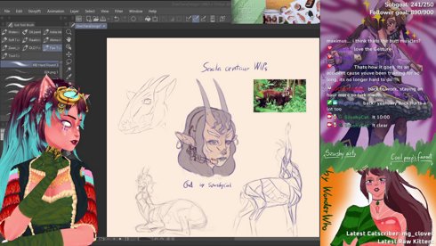 Saola Centaur ✨ Drawing for charity zine ✨ !zine !socials !throne !food