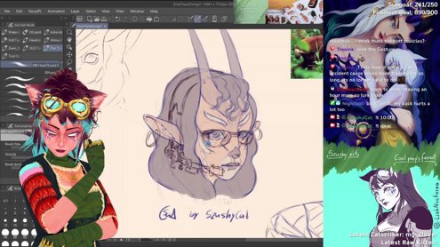 Saola Centaur ✨ Drawing for charity zine ✨ !zine !socials !throne !food