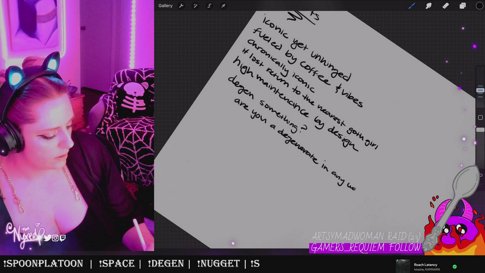 Drawing sin | monsters, baddies, & succubi, oh my! | !degen | !nugget |