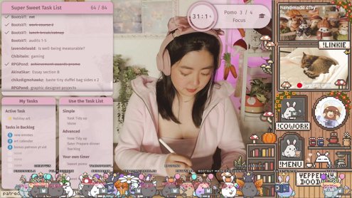 Happy Thursday Coworking 🍂🐻🍄 + arting ₍ᐢ.ˬ.ᐢ₎♡ • !menu !patreon !cowork !shop