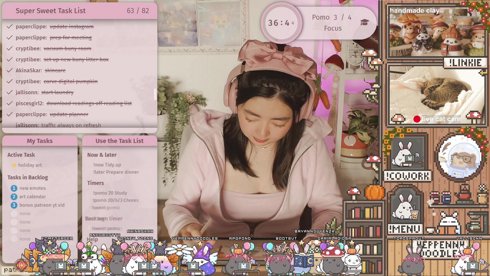 Happy Thursday Coworking 🍂🐻🍄 + arting ₍ᐢ.ˬ.ᐢ₎♡ • !menu !patreon !cowork !shop