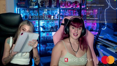 Εδώ με την γειτόνισσα και τον Τσουβέλα. Μια Streamer γεννιέται... !heretoplay (νυστάζω πάντα) subGoal 100>